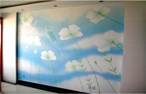 融安画墙绘怎么画好白云的蓬松感？