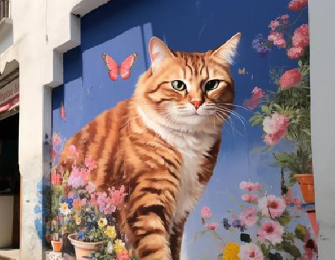 融安自己绘制有个性的手绘墙