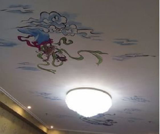 融安如何快速绘制天花板上的手绘墙？